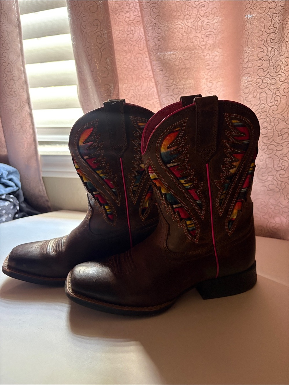 Girls Ariat Brown Leather Boots